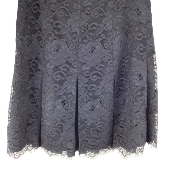 Tory Burch Black Lace A-Line Skirt Size 6 With Pleats & Double‎ Buttons - Picture 6 of 7